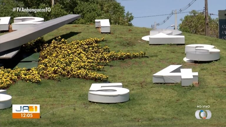 cartao-postal-de-palmas,-relogio-de-flores-e-candido-de-vandalismo