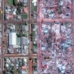 Imagens de satélite mostram antes e depois de cidade destruída por tornado no Paraná; VEJA