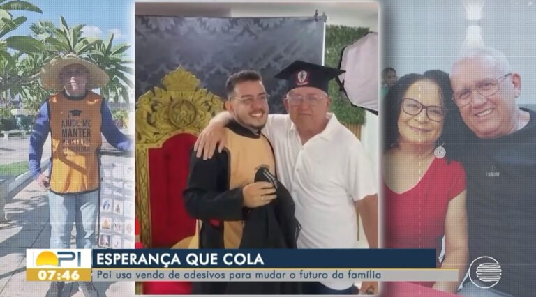 Pai percorre o Nordeste vendendo adesivos para custear estudos dos filhos: 'sonho ver todos formados'