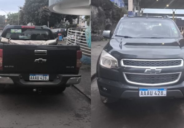 Motorista é rendido e amarrado no Paraná, e caminhonete é encontrada menos de 24h depois com placas paraguaias na fronteira