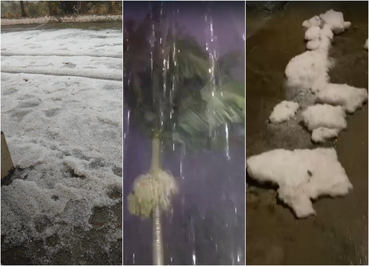 Após 45 dias, Juiz de Fora volta a registrar chuva; temporal teve granizo e ventania na região