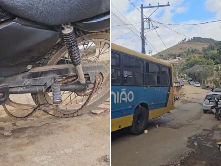 Criança de 8 anos morre após cair de moto e ser atingida por ônibus em Manhuaçu