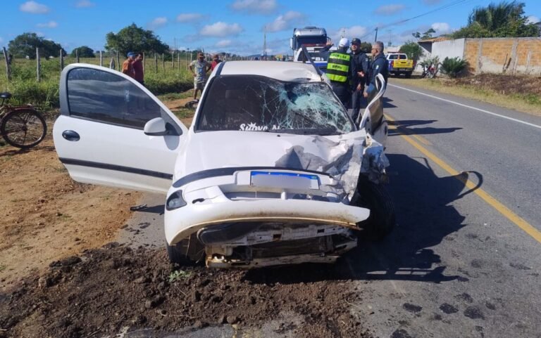 Motociclista morre e motorista fica ferido após acidente em Riachão do Dantas