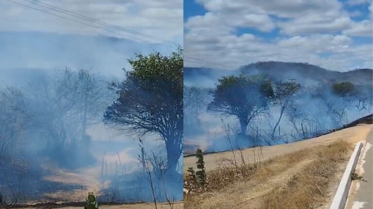 Incêndio atinge área rural no interior do RN