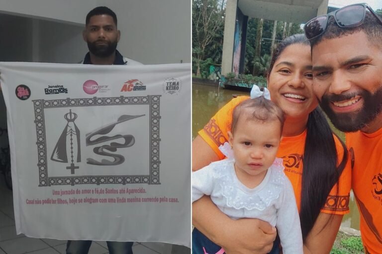 Marido corre mais de 250 km por promessa após esposa sem ovários engravidar com inseminação artificial