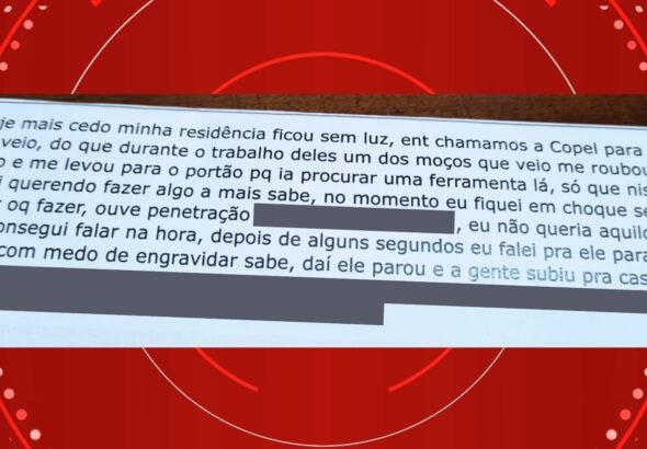 Mulher fica sem luz, aciona Copel e é estuprada por eletricista terceirizado dentro de casa, no Paraná
