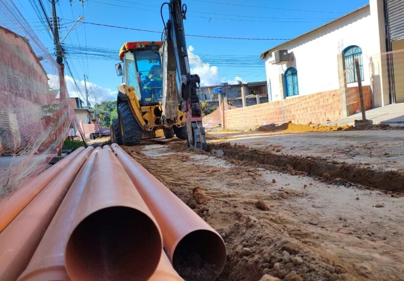 Trata Bem Manaus: Obras de esgoto avançam em cinco zonas da capital amazonense