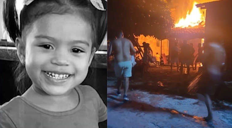 Menina de 3 anos morre em incêndio após ficar presa dentro de casa, no Pará