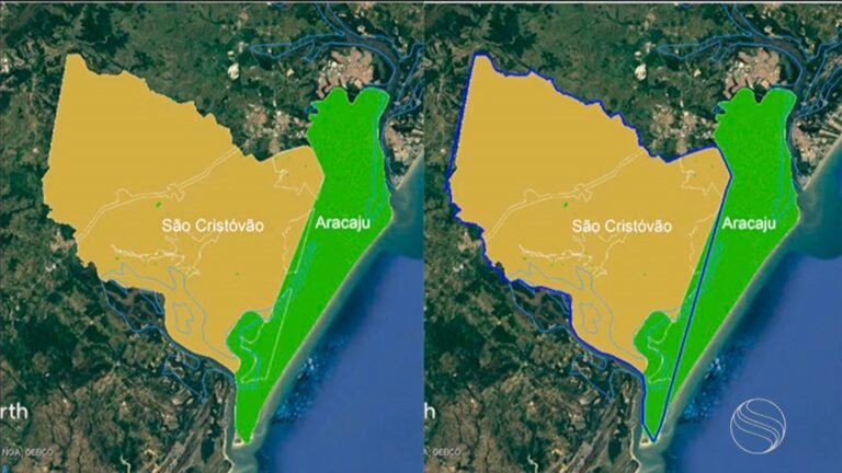 Mapa com novo limite entre Aracaju e São Cristóvão será atualizado em 2026, diz governo