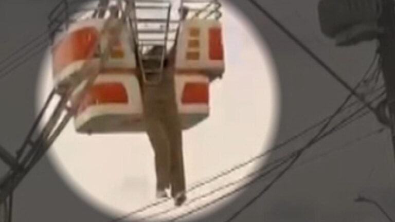 Vídeo: mulher fica pendurada em roda-gigante durante festa na Grande Curitiba