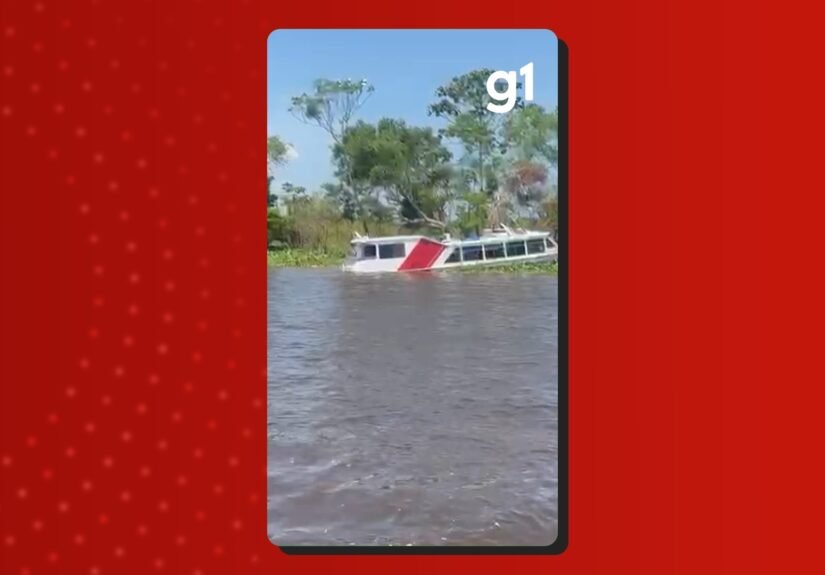 VÍDEO: Lancha alaga no Rio Amazonas durante travessia entre Manaus e Careiro da Várzea