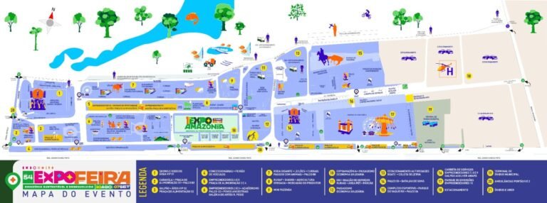 Expofeira 2025: veja mapa com locais de shows, pavilhões, parques e praças de alimentação