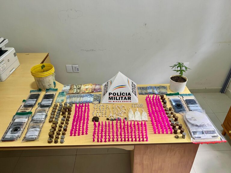 Operação contra o tráfico termina com 3 presos e apreensão de drogas em Santa Rita do Itueto